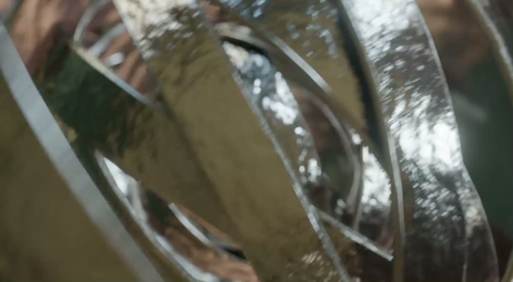 Macro detail of brushed and polished metal surfaces